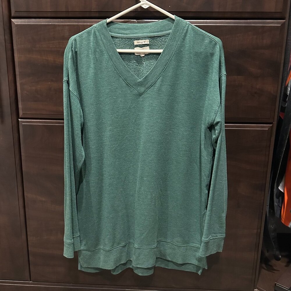Thread and Supply green pullover sweater